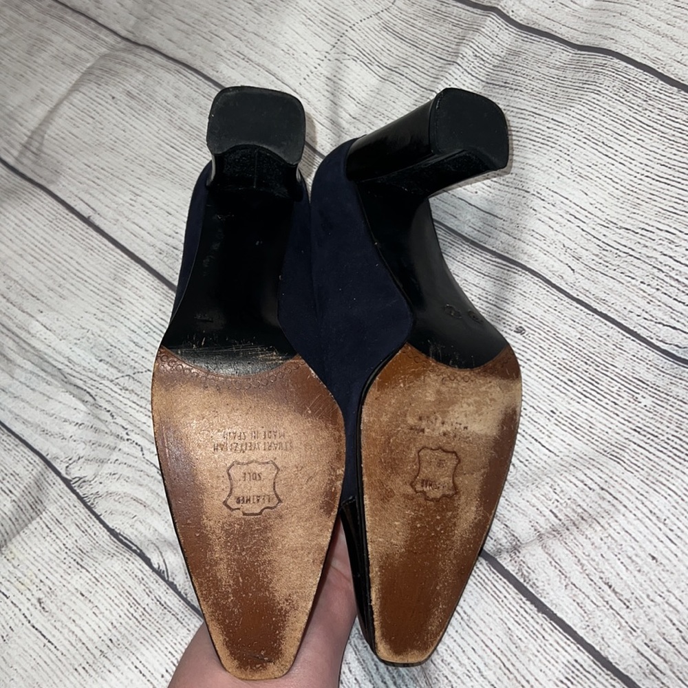 Stuart Weitzman blue and black heels size 6 - Picture 3 of 8